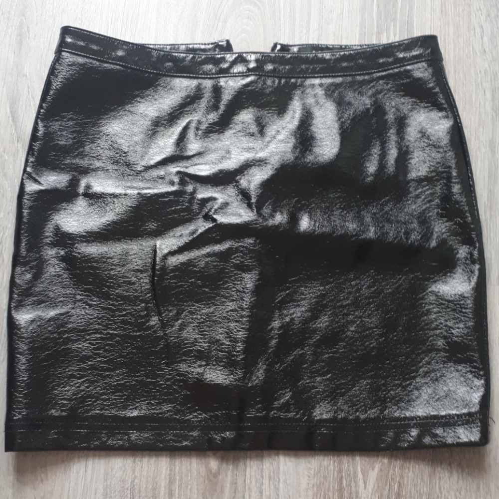 Faux leather skirt